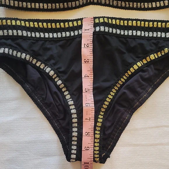 La Blanca Black Swimsuit with Gold Trim - Picture 2 of 13